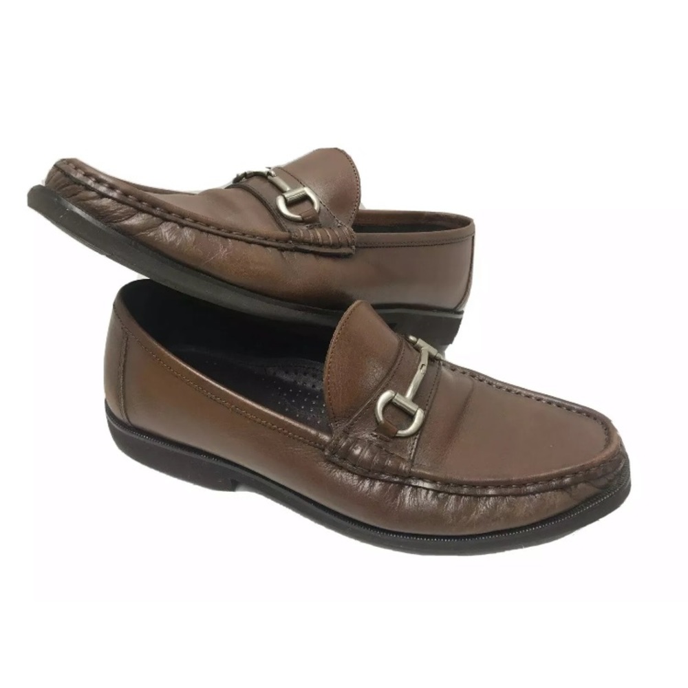 Florsheim Mens Sz 9 D Tuscany Brown Leather Shoes